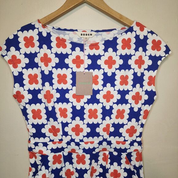Boden Florrie Floral Jersey Dress Soft Sleeveless Multicolor Womens 6 NEW - Picture 2 of 11